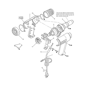 Vari-Temp. D.I. Heat Gun Diagram and Parts List for 8977-20 747-57725 Milwaukee Heat Gun