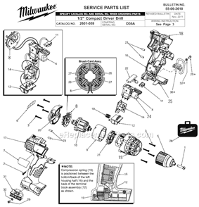 Part Location Diagram of 05-90-0225 Milwaukee Washer