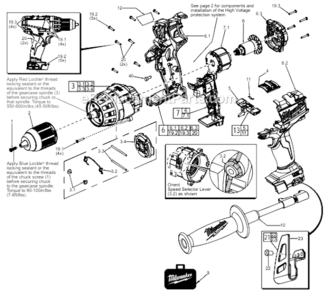 Part Location Diagram of 42-70-2653 Milwaukee Belt Clip Assembly