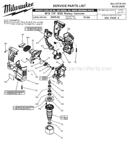 Part Location Diagram of 34-40-1640 Milwaukee O-Ring