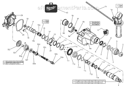 Part Location Diagram of 45-08-0650 Milwaukee Striker