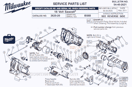Part Location Diagram of 42-40-0076 Milwaukee Spacer