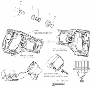 Page B Diagram and Parts List for 2620-22 SER B58A Milwaukee Reciprocating Saw