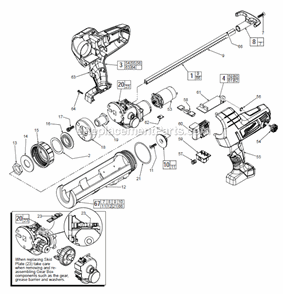 10_Oz_Quick_Cartidge_Kit_For_Cat_No_2641-20 Diagram and Parts List for 2640-20  Milwaukee Caulking Gun