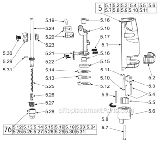 Page B Diagram and Parts List for 2645-22  Milwaukee Jig Saw