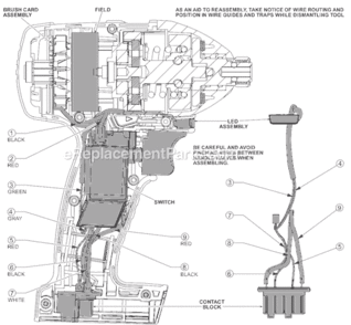 Page B Diagram and Parts List for 2652-20 SER B78A Milwaukee Impact Driver