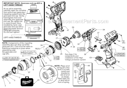 Page A Diagram and Parts List for 2653-22CT  Milwaukee Impact Driver