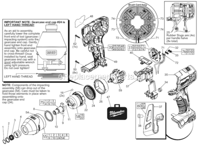 Part Location Diagram of 23-66-2659 Milwaukee Electronics Assembly