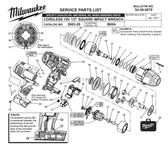 Part Location Diagram of 34-40-0900 Milwaukee Shift Shaft O-ring