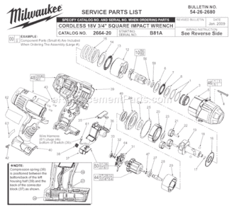 Part Location Diagram of 34-40-1210 Milwaukee O-Ring