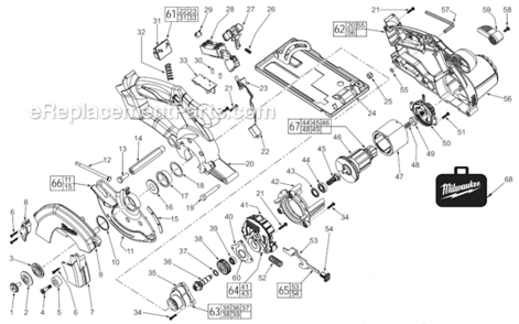 Page A Diagram and Parts List for 2682-22  Milwaukee Chop Saw