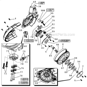 Page C Diagram and Parts List for 2729-22  Milwaukee Band Saw