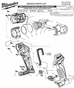 Part Location Diagram of 43-74-0500 Milwaukee Hook and Pivot Pin Assembly