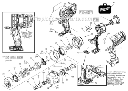 Part Location Diagram of 40-50-0955 Milwaukee Hammer Spring