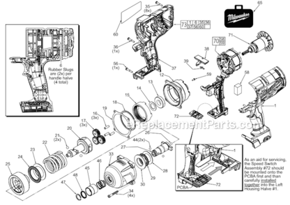 Page A Diagram and Parts List for 2765-22  Milwaukee Impact Driver