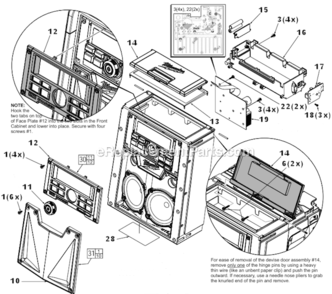 Page B Diagram and Parts List for 2792-20  Milwaukee Radio