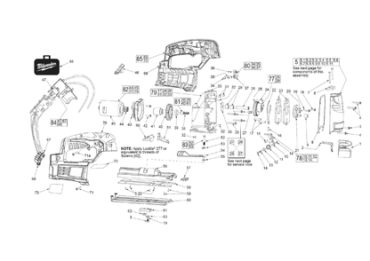 Part Location Diagram of 31-15-0691 Milwaukee Plastic Cover
