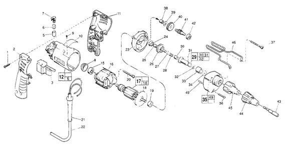 Part Location Diagram of 16-14-0592 Milwaukee Armature