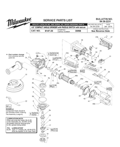 Part Location Diagram of 23-66-0185 Milwaukee Switch Push Button