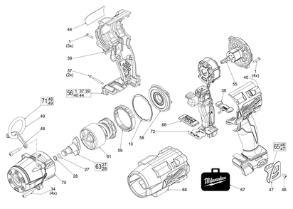Part Location Diagram of 49-16-2962 Milwaukee Tether Ring Kit