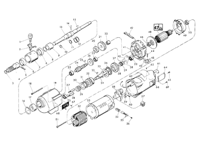 Fig-0 Diagram and Parts List for 4090  Milwaukee Drill