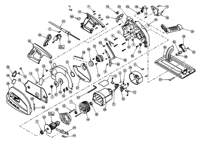 Fig-0 Diagram and Parts List for 6370-59B G06A Milwaukee Saw