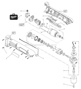 Page A Diagram and Parts List for 2615-20 C60A Milwaukee Electric Drill