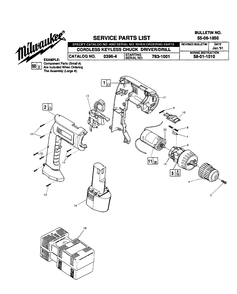 Fig-0 Diagram and Parts List for 0396-4 783-1001 Milwaukee Cordless Drill