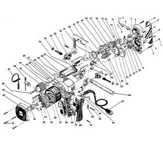 Fig-0 Diagram and Parts List for 1675-6  Milwaukee Electric Drill