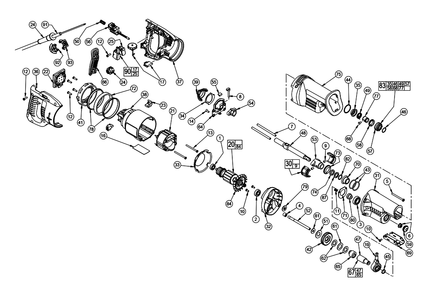 Fig-0 Diagram and Parts List for 6523-69 0616 Milwaukee Saw