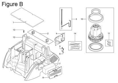 Fig-2 Diagram and Parts List for 8960-20 J08A Milwaukee Dust Collector