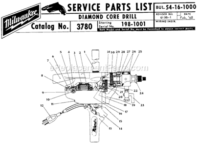 Part Location Diagram of 02-04-0960 Milwaukee Ball Bearing