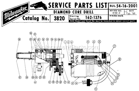 Part Location Diagram of 34-60-2115 Milwaukee Retaining Ring