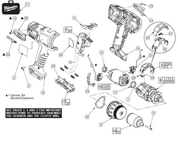 Part Location Diagram of 23-94-0179 Milwaukee Lead Wire - Red