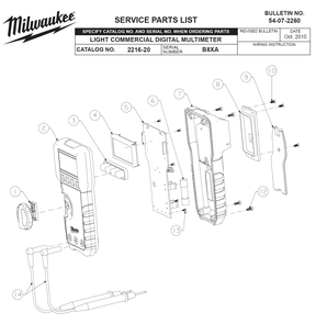 Fig-0 Diagram and Parts List for 2216-20 B84A Milwaukee Miscellaneous