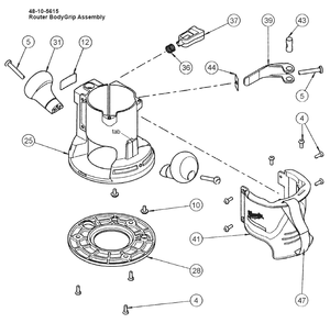 Fig-1 Diagram and Parts List for 5616-20  Milwaukee Router