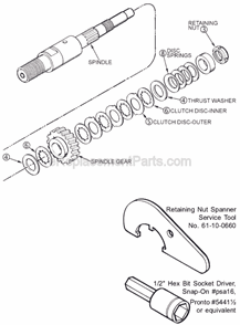 Page B Diagram and Parts List for 4004-55 SER 841A Milwaukee Electric Drill
