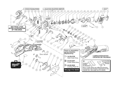 M12 Copper Tubing Cutter Page 1 Diagram and Parts List for 2741-059 D30A Milwaukee Pipe Tools