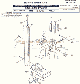 Part Location Diagram of 44-80-0175 Milwaukee Rack
