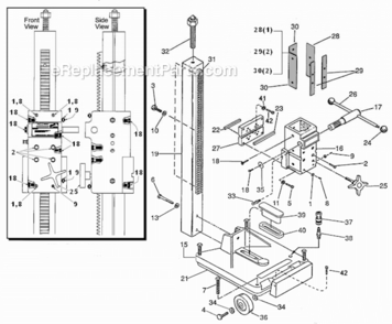 Page A Diagram and Parts List for 4120-22  Milwaukee Drill Press