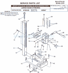 Page A Diagram and Parts List for 4120-50 SER A09A Milwaukee Electric Drill