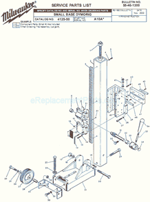 Page A Diagram and Parts List for 4125-50 SER A10A Milwaukee Electric Drill