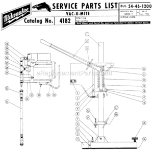 Part Location Diagram of 23-66-0360 Milwaukee Toggle Switch