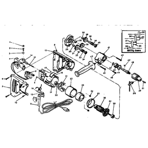 Unit Diagram and Parts List for 11071TYPEC  Milwaukee Drill