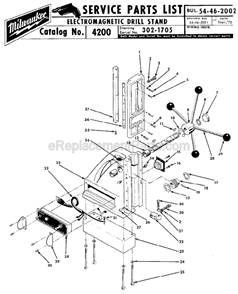Part Location Diagram of 45-08-0055 Milwaukee Shaft
