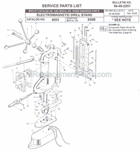 Part Location Diagram of 06-65-0575 Milwaukee 3/32 X 5/16 Roll Pin