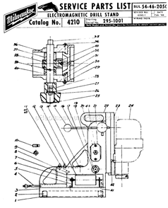 Part Location Diagram of 23-38-2510 Milwaukee Rectifier (115 Volt)