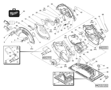 Part Location Diagram of 42-55-2743 Milwaukee Medium Bag