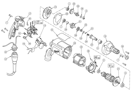 Part Location Diagram of 14-46-0906 Milwaukee Adj 2 Bend Belt Guide Kit