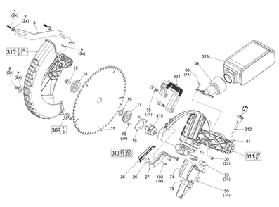 Part Location Diagram of 45-04-0410 Milwaukee Blade Screw